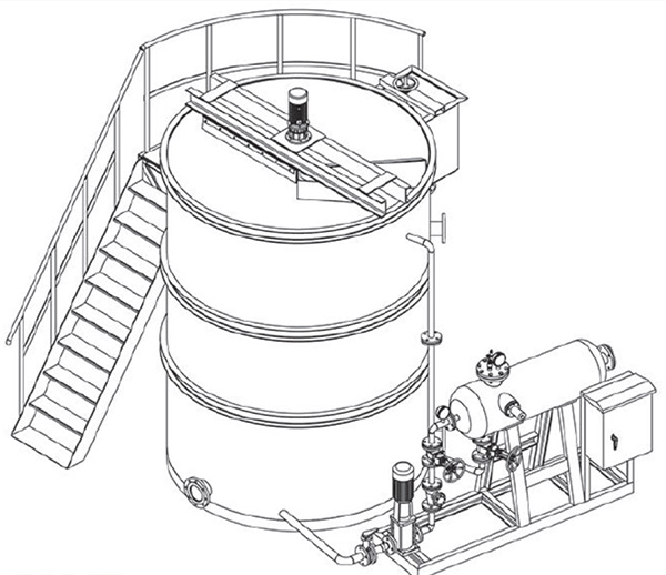 气浮机静态型溶气罐多用于泵前进气